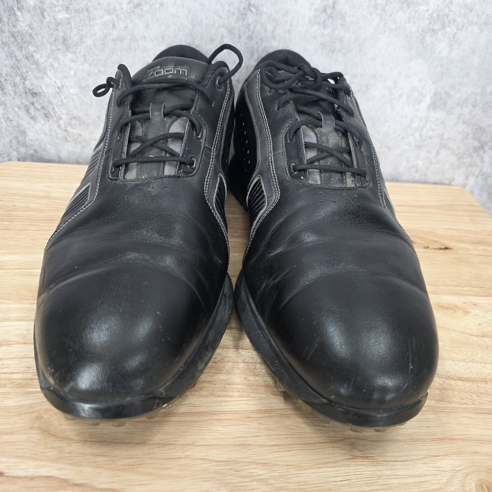 Nike Zoom Trophy Golf Shoes Mens 14 Black Metallic Leather Sneakers 483246-001 - Picture 3 of 11